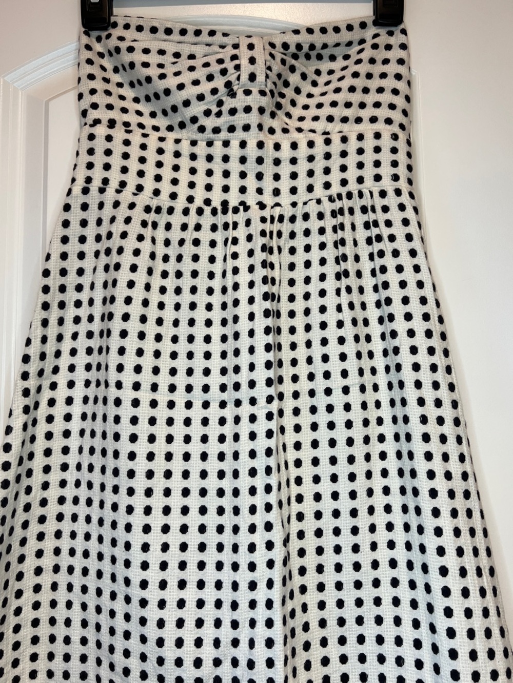 Roxy Strapless Black and White Polka Dot Dress